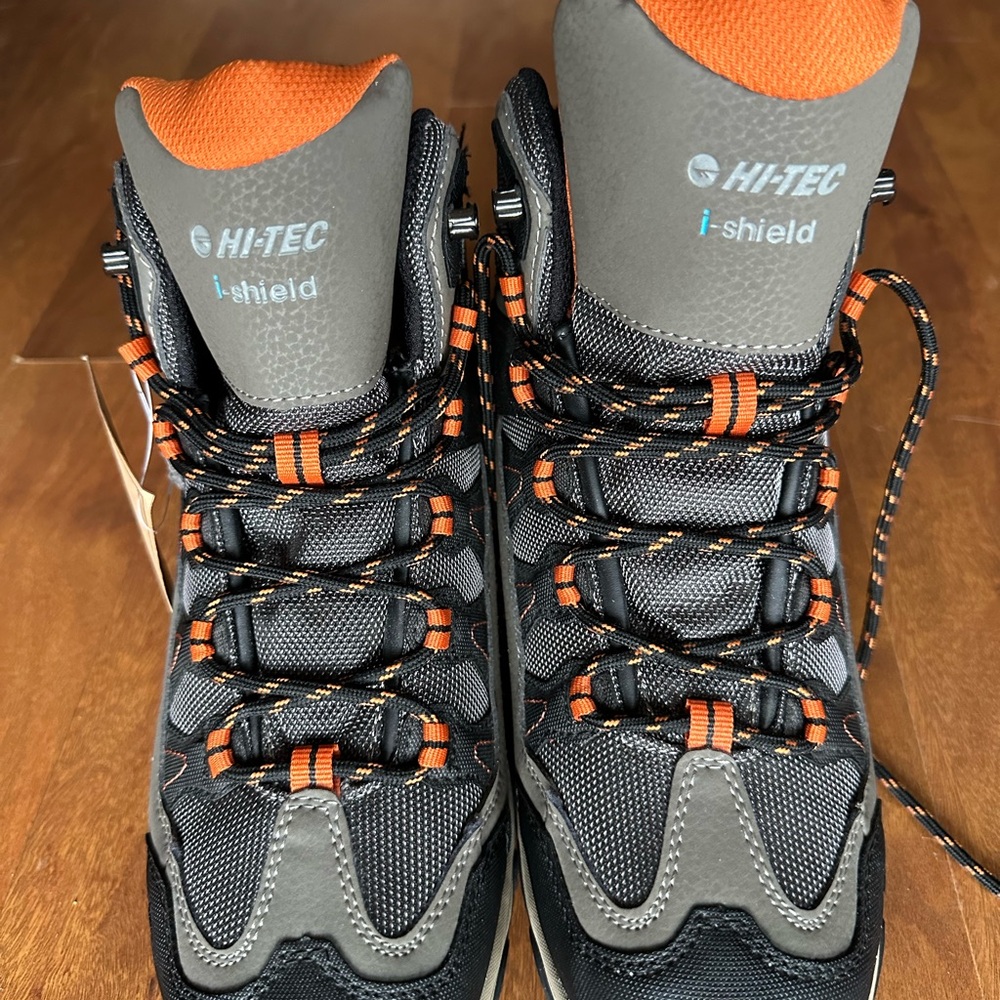 Hi-Tec Hiking Boots Gray Black Orange I Shield Men's Size 10 M